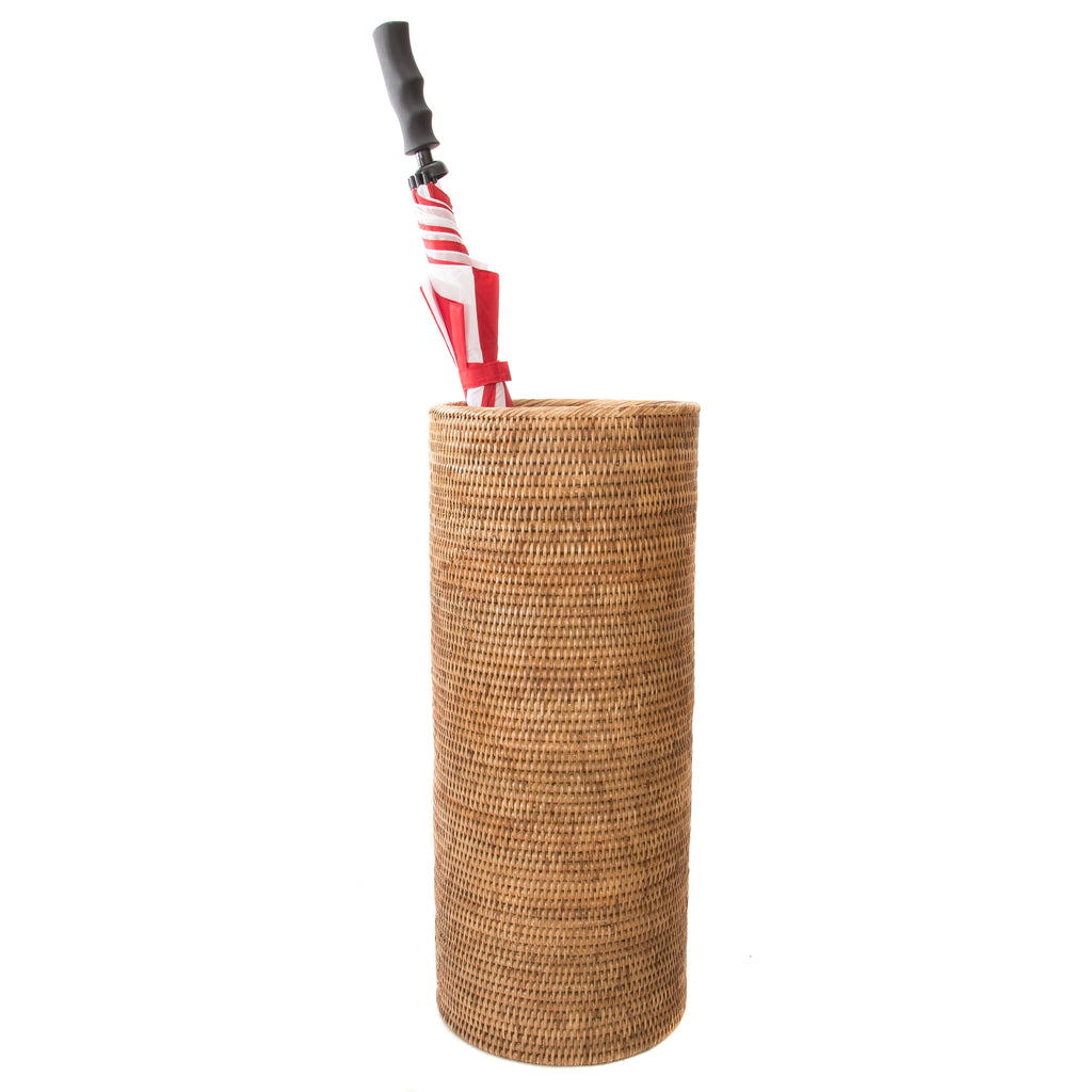 Handwoven Rattan Umbrella Stand (Natural)