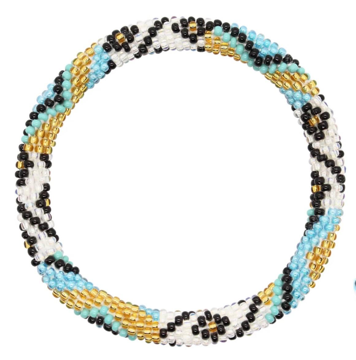 Handcrafted Glass Bead Bracelet - AMBER GLOW