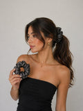 Silk Scrunchie Gift Duo | Obsidian Grey