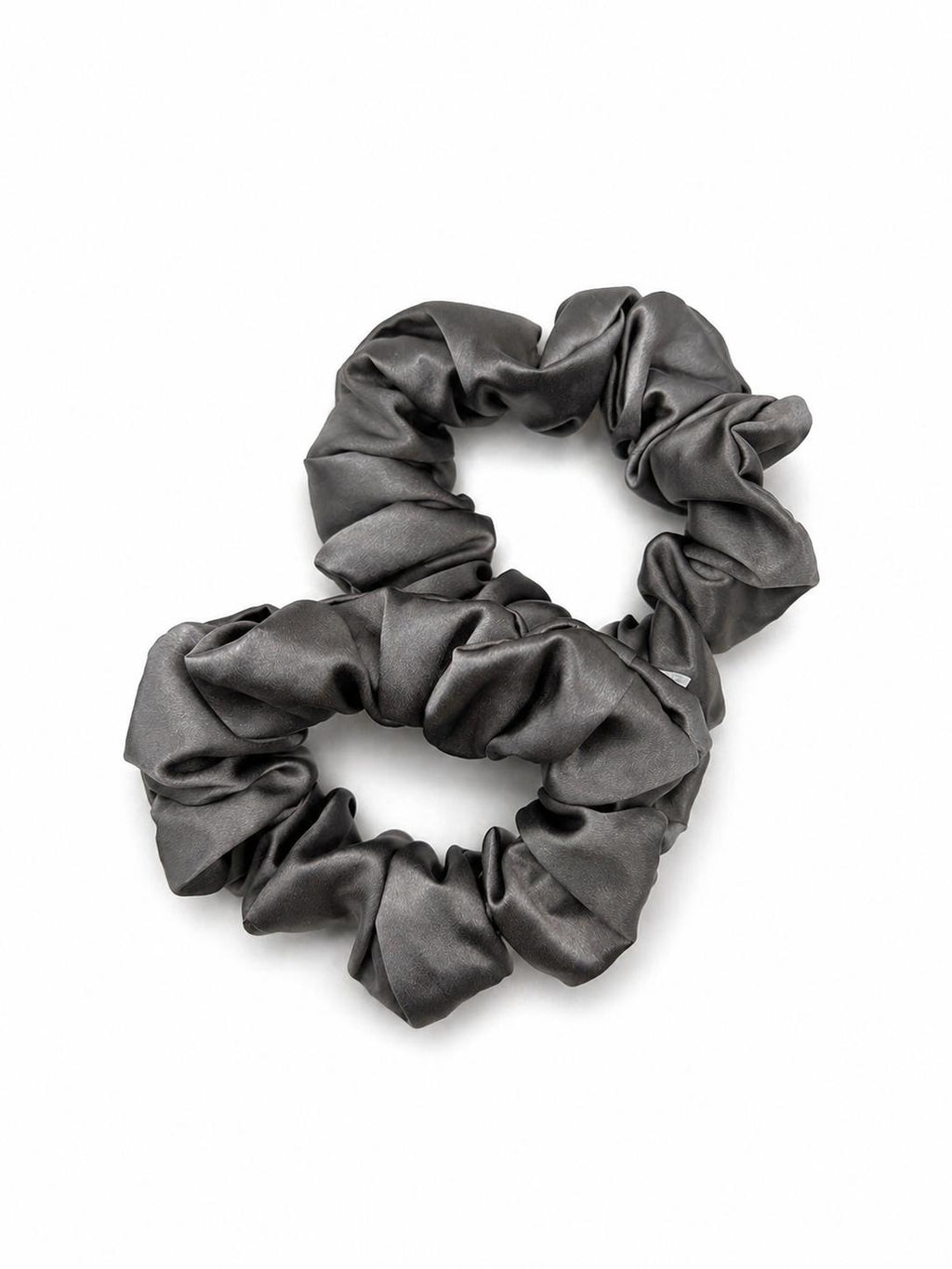 Silk Scrunchie Gift Duo | Obsidian Grey