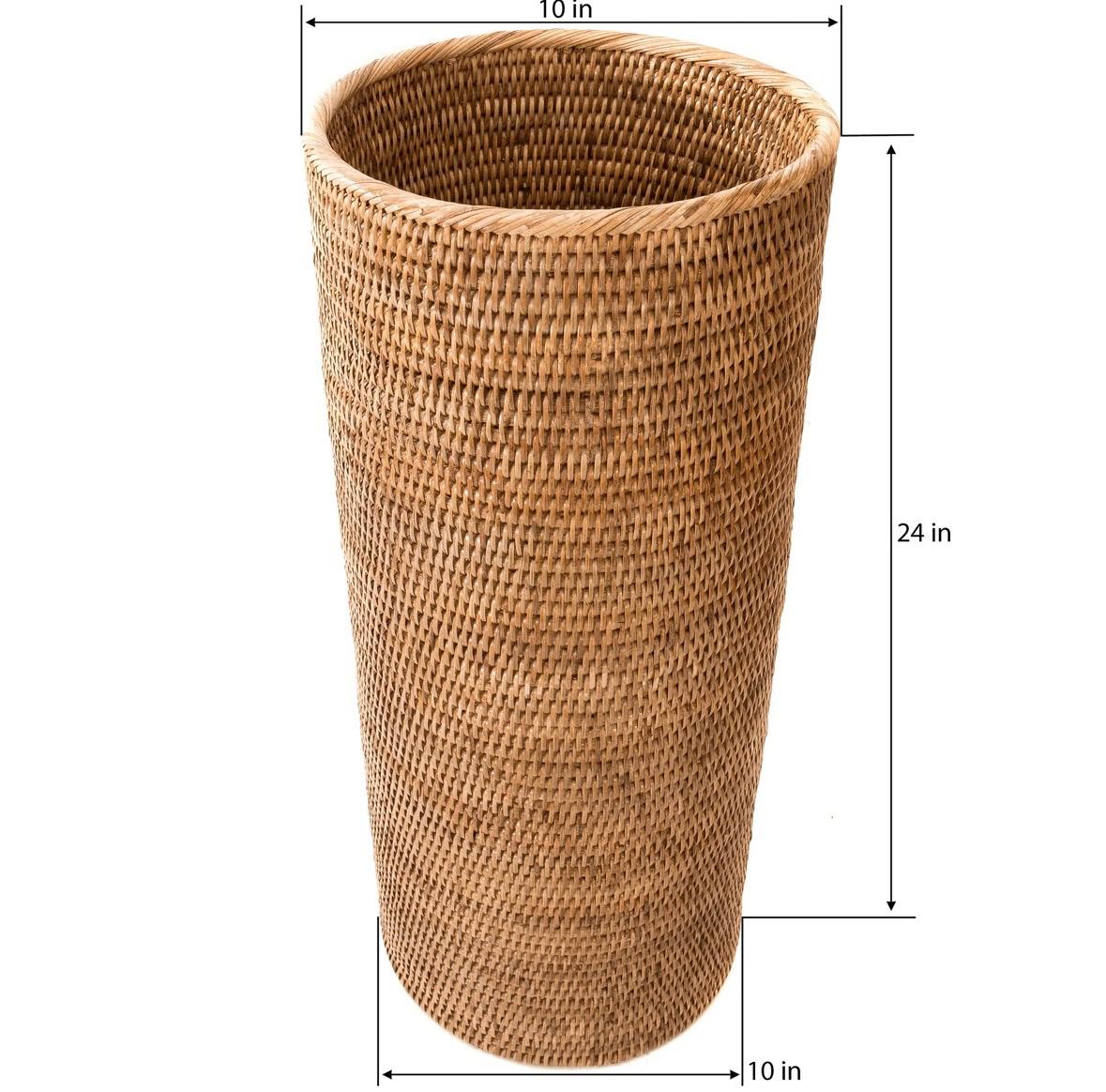 Handwoven Rattan Umbrella Stand (Natural)