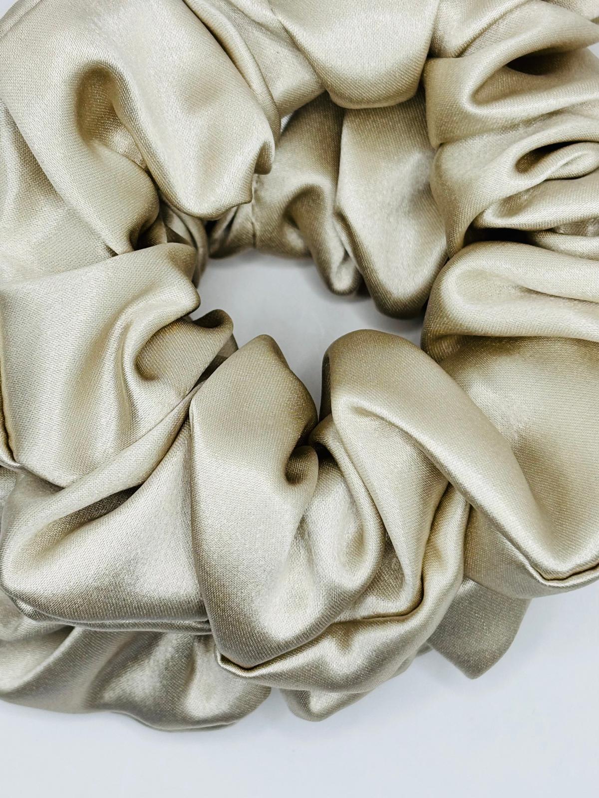 Silk Scrunchie Gift Duo | Light Khaki