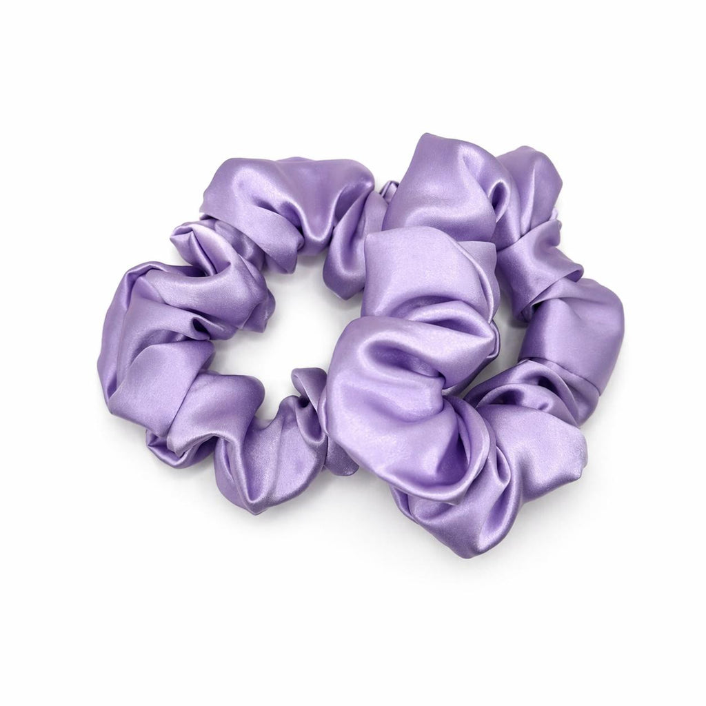 Silk Scrunchie Gift Duo: Lavender Mist