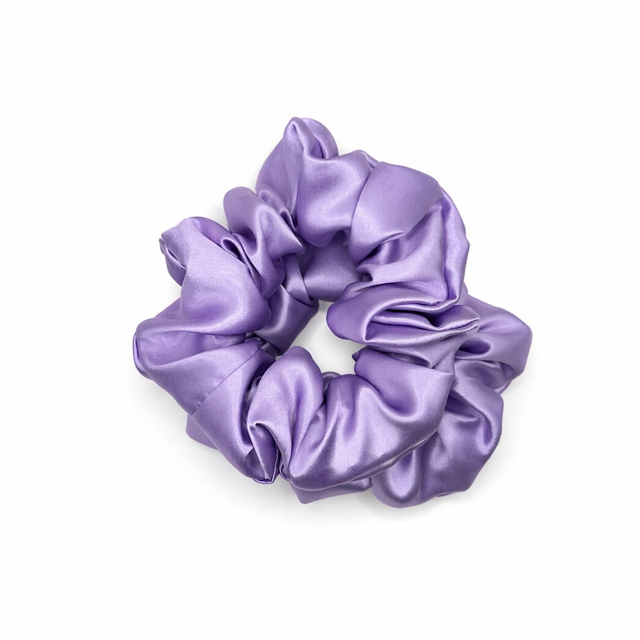Silk Scrunchie Gift Duo: Lavender Mist