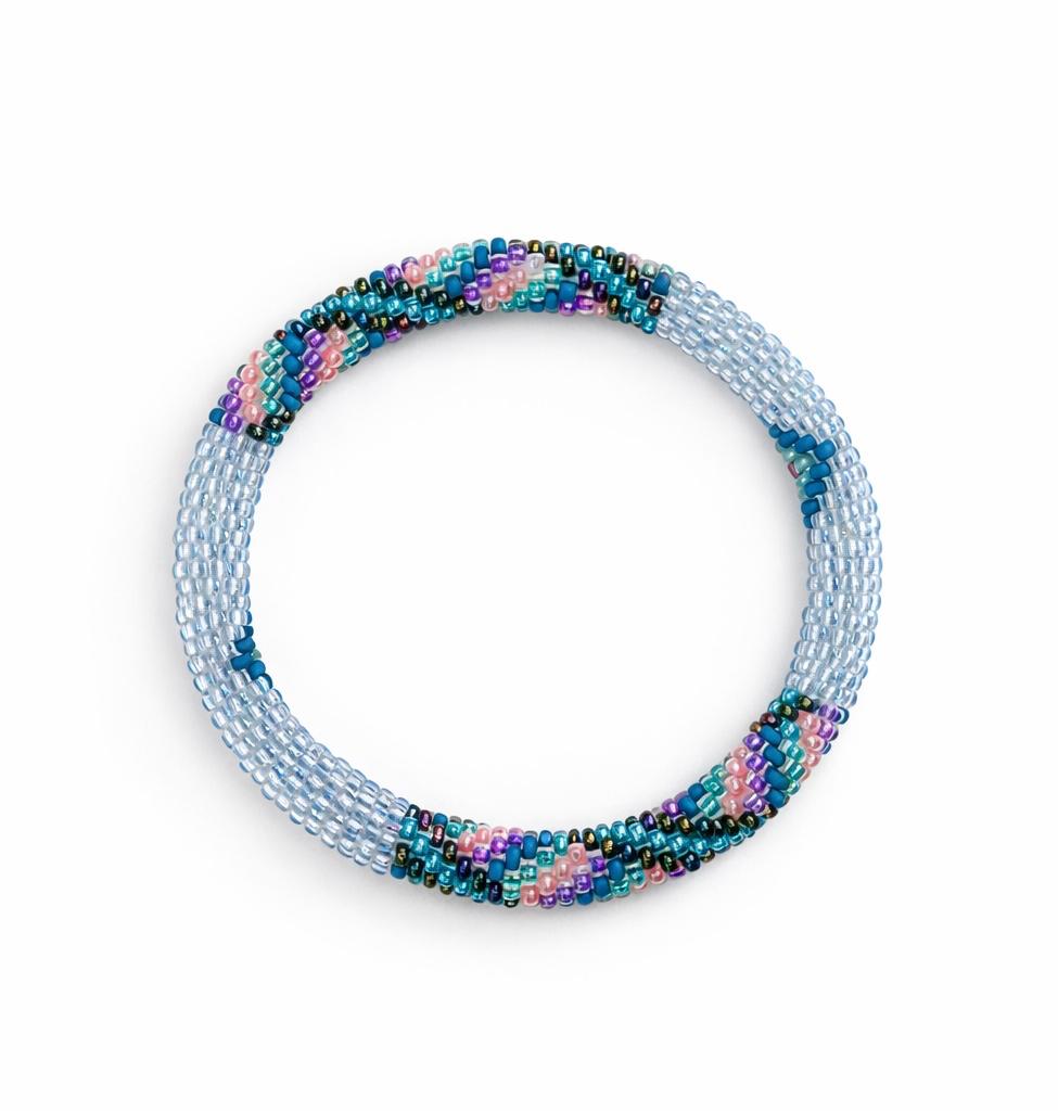 Handcrafted Glass Bead Bracelet Duo - OCEAN WHISPER
