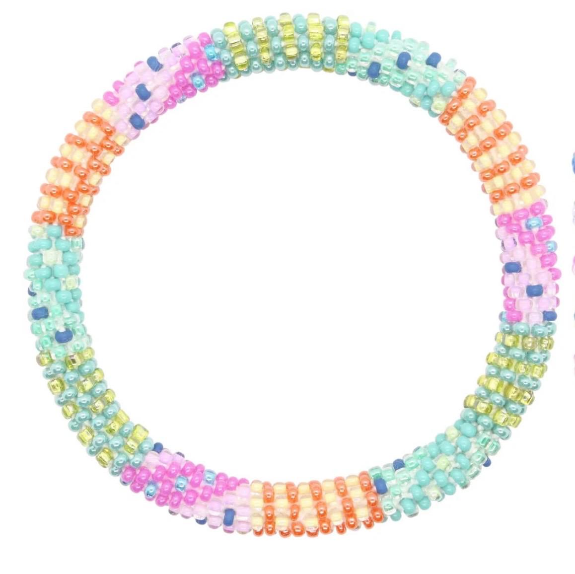 Handcrafted Glass Bead Bracelet Duo- RAINBOW  VEIL 🌈 👰