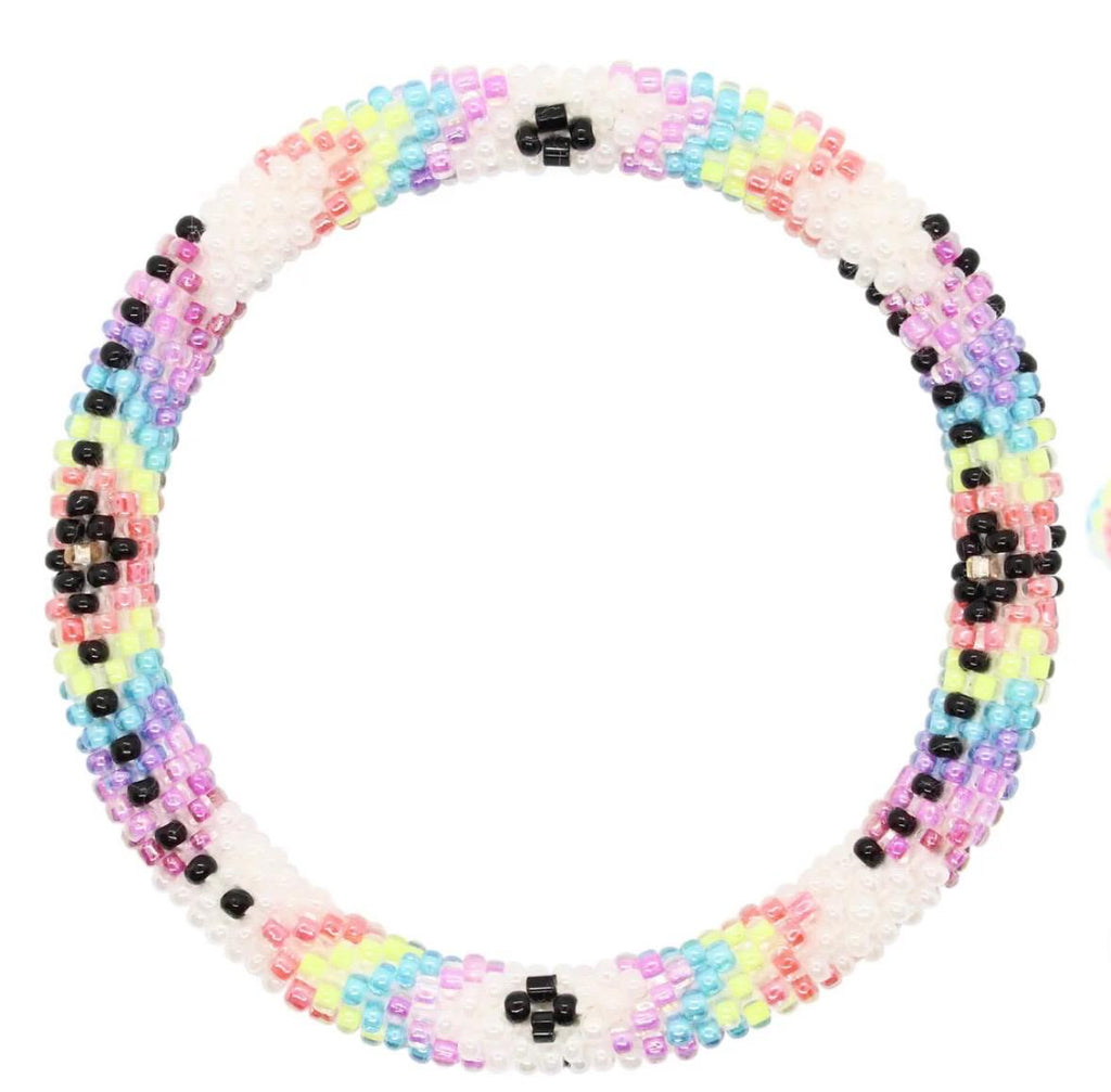 Handcrafted Glass Bead Bracelet - Rainbow 🌈