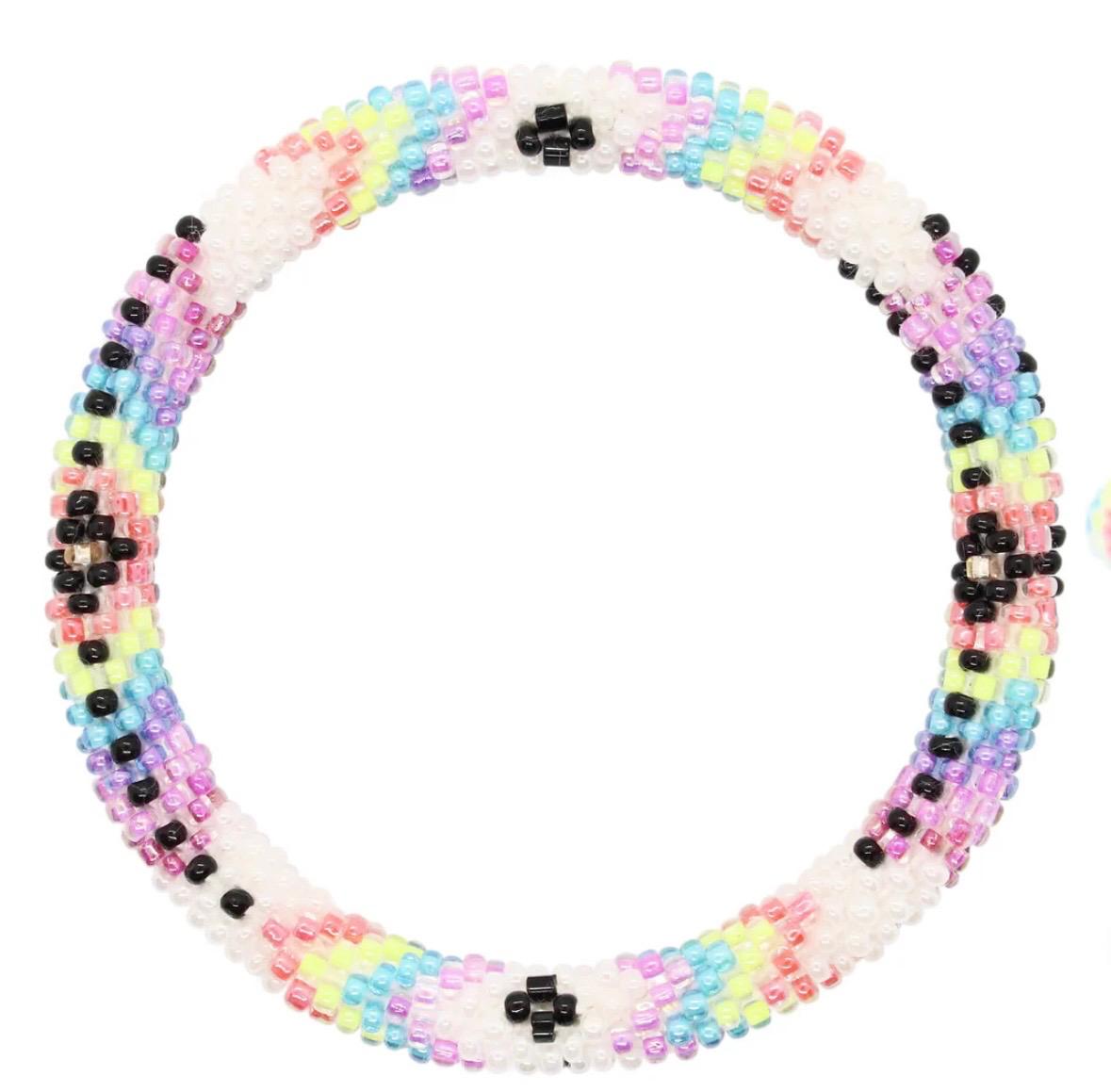Handcrafted Glass Bead Bracelet - Rainbow 🌈