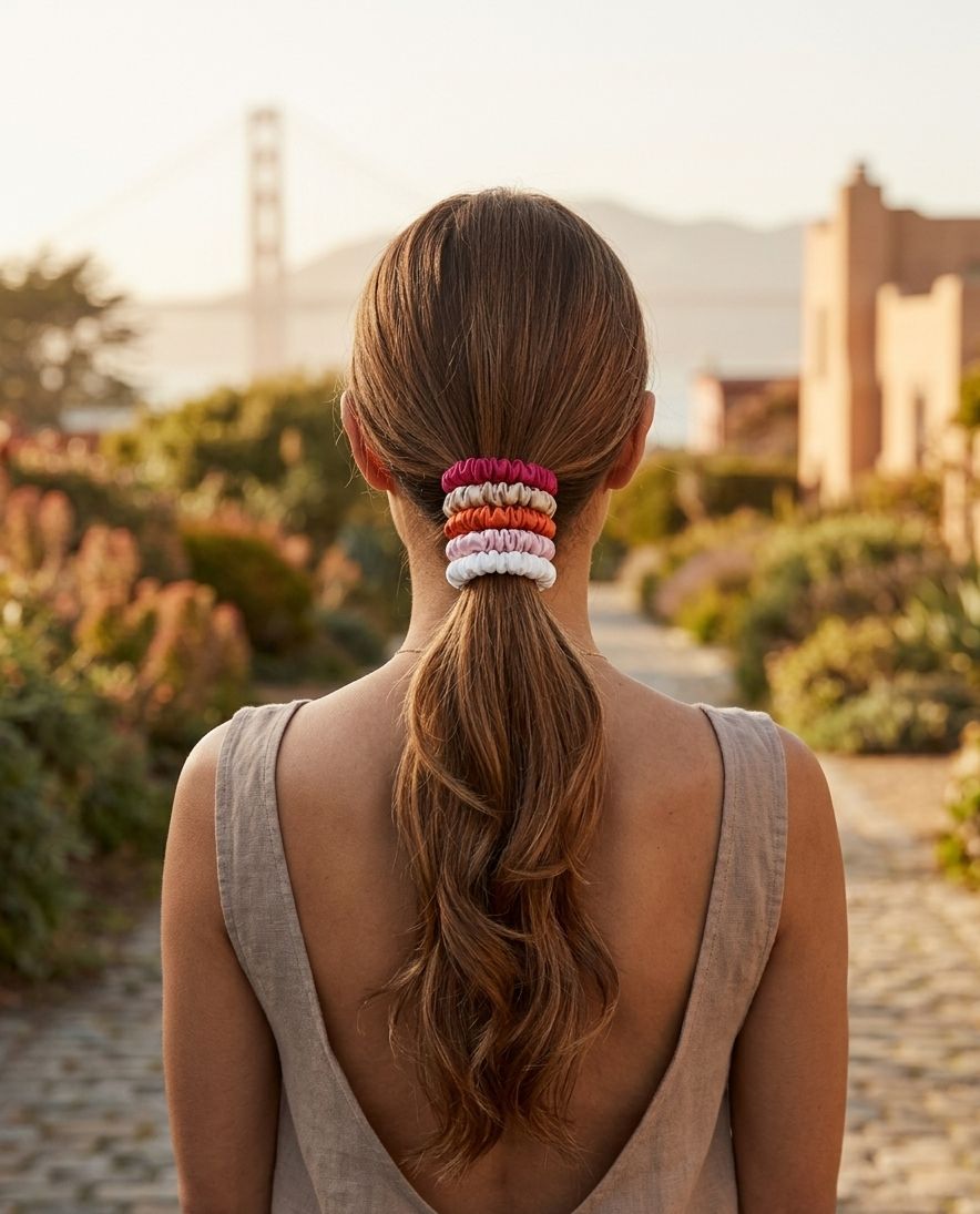 Warm Sunset Skinny Scrunchies