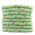 Handcrafted Glass Bead Bracelet - Cotton Candy Sky